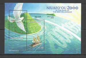 B0352 2000 Niuafo'Ou Birds Sailing Ships At The Edge Of New Millennium Bl21 Mnh