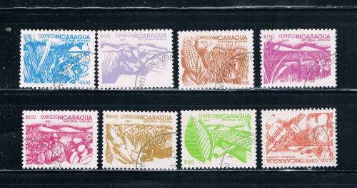 Nicaragua 1298-1305 Set Used Agriculture (N0081)