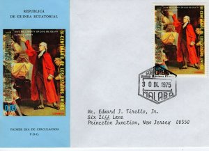 EQUATORIAL GUINEA  1975 The 200th Anniversary of American Revolution  FDC13831