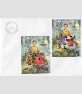 Sao Tome & Principe 2004 Butterflies Orchids Deluxe s/s Imperforated in 5 FDC