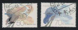 Netherlands Tern Eider Geese Birds Waddenzee 2v 1982 Canc SC#642-643