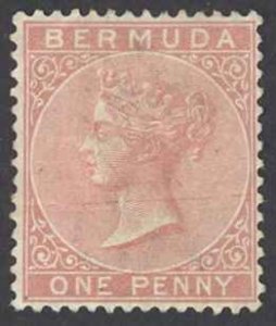 Bermuda Sc# 19a MH 1889 1p dull rose Queen Victoria