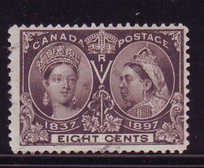 Canada Sc 56 1897 8c  Victoria Jubilee stamp used