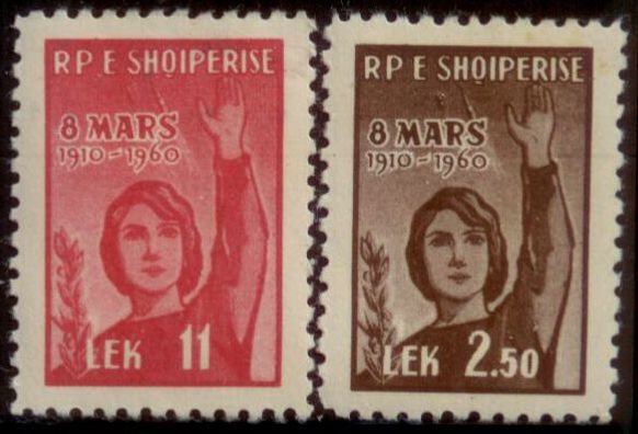 Albania 1960 SC# 553-4 MLH-OG E90