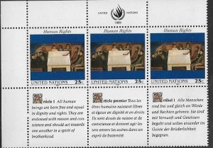 United Nations 1988 NY  Human Rights SC# 570  MNH