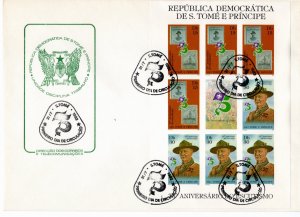 St. Thomas and Prince Islands 1982 Sc 658-9 IMPERFORATE Sheet of 8 FDC