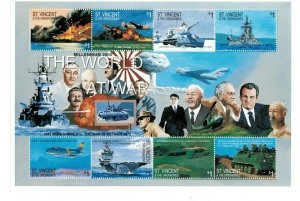 St. Vincent 2000 - Scott# 2826 - World at War, WWII - Sheet of 8 Stamps - MNH