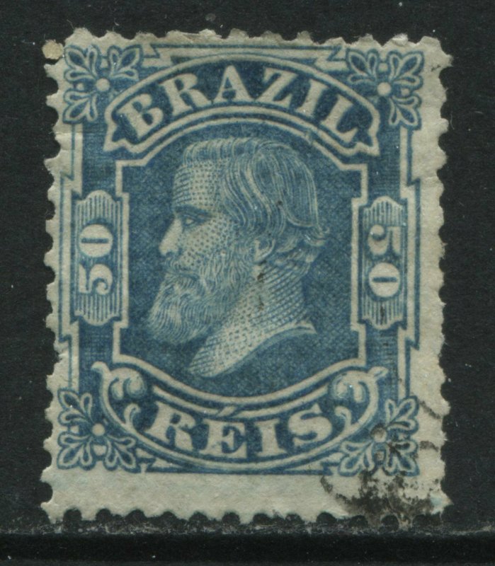 Brazil 1881 50 reis blue used