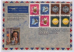 SWITZERLAND Cover Air Mail 1948 WINTER OLYMPICS Sets{2} SPORT {samwells}YG86