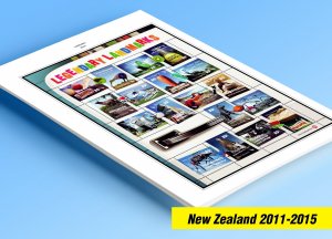 COLOR PRINTED NEW ZEALAND 2011-2015 STAMP ALBUM PAGES (98 illustrated pages)