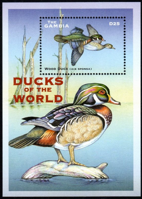 Gambia 2512 - Mint-NH - 25d Wood Duck (2001) (cv $5.60)