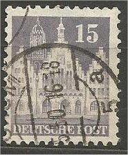 GERMANY, 1948, used 15pf violet, Frankfurt Scott 643