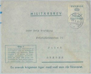 82190 - EGYPT  - POSTAL HISTORY - COVER from SWEDISH FORCES  1957