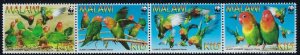 Malawi 751 MNH Strip of 4 2009 Birds (been folded)(102)(ad4555)