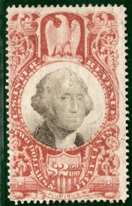 USA Revenue Stamp Scott.R146 $2.50 Claret & Black (1872) Mint High Value GOLD109