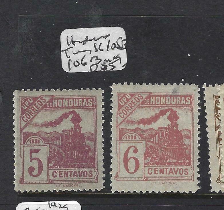 HONDURAS  (PP1702B)  TRAIN SC 105B, 106B 5C, 6C SHADES   MOG