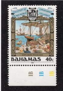 Bahamas 1990 40c Discovery of America, Scott 689 MNH, value = $2.25