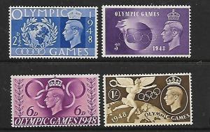 GREAT BRITAIN 271-274 MINT HING C/SET 1948 OLYMPIC GAMES