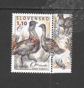 BIRDS - SLOVAKIA #625 ( WITH MARGIN)  MNH