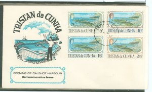 Tristan da Cunha 104-7 1967 opening of Calshot Harbour set of 4  on an unaddressed cacheted FDC