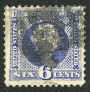 US Stamp #115 Washington 6c - USED - CV $225.00