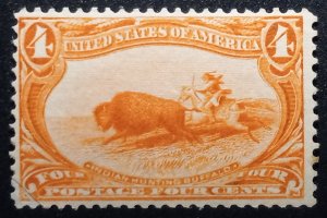 US Scott #287 MNH-OG VF 4c Indian Hunting Buffalo Cat. $330 (1898):