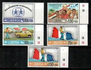 Liberia Scott B26-30 Mint NH (Catalog Value $21.75)