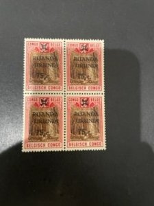 Ruanda-Urundi sc 66 MNH block of 4