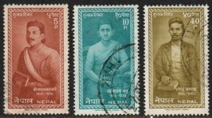 Nepal Sc #141-143 Used