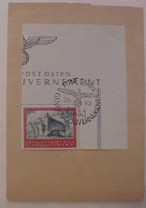 GERMANY GENERAL GOVERNMENT  #125 FDC CAT 350E (=$420.00) WRAPPER OVER FRANKED