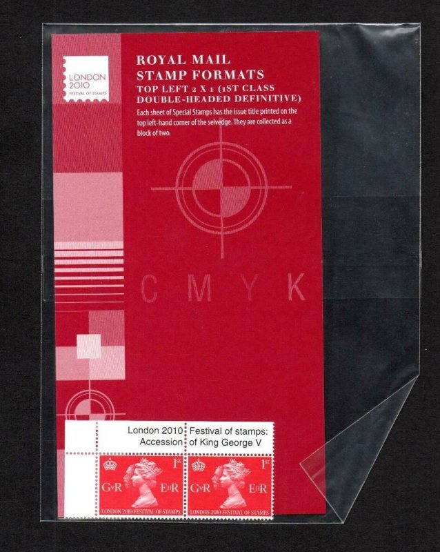 2010 FESTIVAL OF STAMPS/GEORGE V (TOP LEFT CORNER PAIR) FORMAT PACK