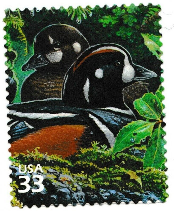 US 3378a Pacific Coast Rain Forest Harlequin Duck 33c single MNH 2000 