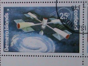 BERNERA ISLANDS-SCOTLAND-1978 SPACE PROGRAMS-CTO SHEET WITH FIRST DAY CANCEL