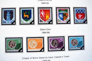 COLOR PRINTED FRANCE 1941-1965 STAMP ALBUM PAGES (55 illustrated pages)