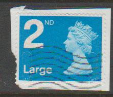 GB QE II Machin SG U2969 - 2nd brt blue -  M13L - Source  B