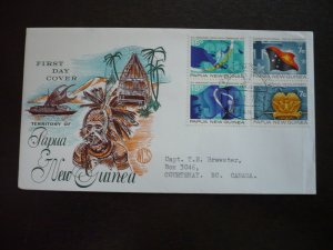 Postal History - Papua New Guinea - Scott# 341a,343a - First Day Cover