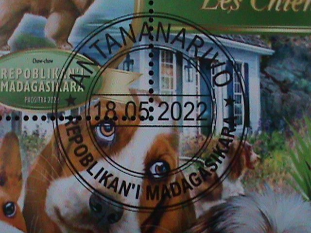 ​MADAGASCAR-2022-PROMOTE-LOVELY DOGS-CTO-SHEET-EST.$12 VF LAST ONE  CTO SHEET