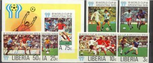 Liberia 807-12/C220 MNH imperf. Football-78
