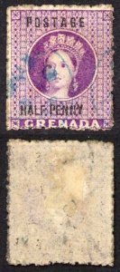 Grenada SG21d 1/2d Mauve no hyphen M/M Cat 130 pounds