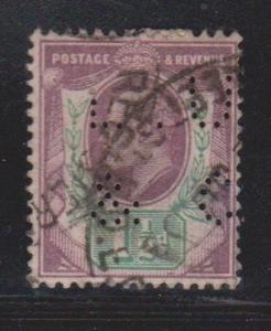 GREAT BRITAIN Scott # 129 Used - LU & Co Perfin