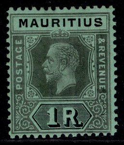 MAURITIUS GV SG238a, 1r black/emerald, M MINT. Cat £30. DIE I