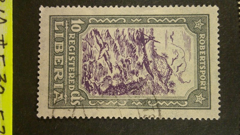 Liberia 1924 Registration stamps Scott# F30-F34 Complete XF USED set of 5
