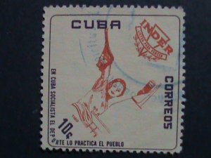 ​CUBA-1962 NATIONAL SPORTS INSTITUTE STAMPS THE MOST HARD TO FIND USED VF