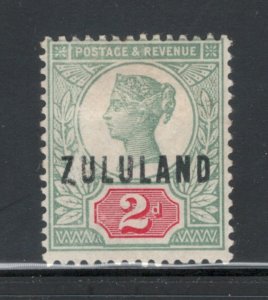 Zululand 1888 Queen Victoria Overprint 2p Scott # 3 MH