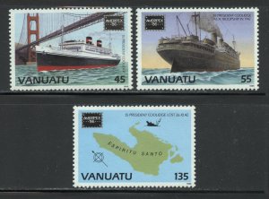 Vanuatu Scott 419-21 MNHOG - AMERIPEX '86 Set - SCV $5.75