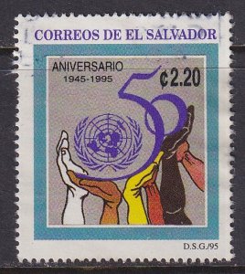 El Salvador (1995) #1423 used; some rough perf on left side