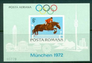 Romania 1972 Munich Olympics Equestrian IMPERF MS MUH lot57423