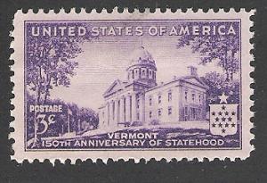 US Cat # 903, Vermont, MNH