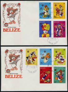 Belize 851a-i, 852 on FDC's Disney, Christmas, Hispanic Holiday, Music