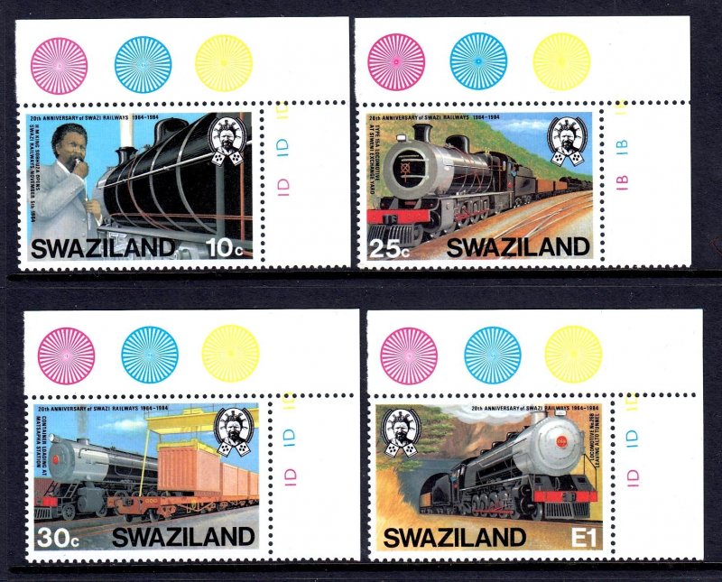 Swaziland 1984 Railways Complete Mint MNH Set SC 461-464